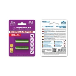 Akumulatorki AAA Esperanza 1000mAh 2szt. zielone