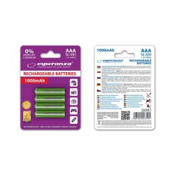 Akumulatorki AAA Esperanza 1000mAh 4szt. zielone