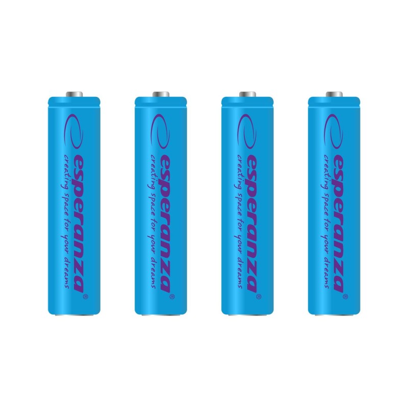 Akumulatorki AAA Esperanza 1000mAh 4szt. niebieskie | PartsPC.pl