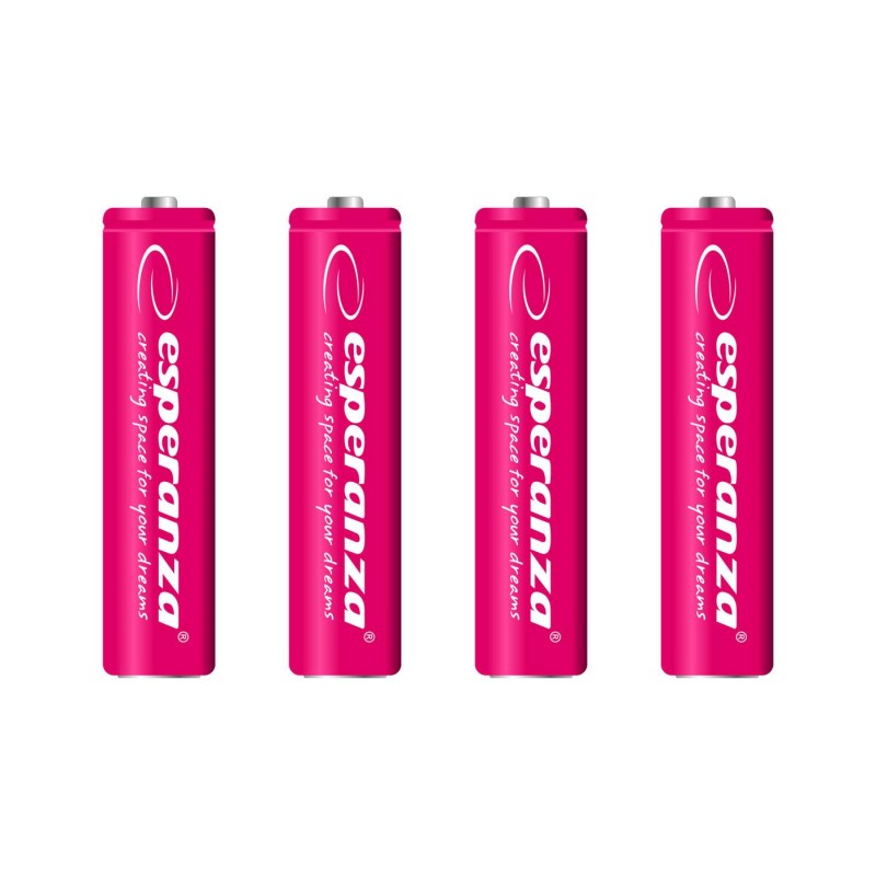 Akumulatorki AAA Esperanza 1000mAh 4szt. czerwone | PartsPC.pl