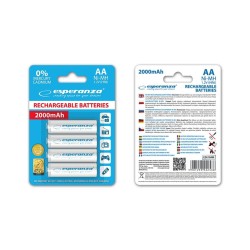 Akumulatorki AA Esperanza 2000mAh 4szt. białe | PartsPC.pl