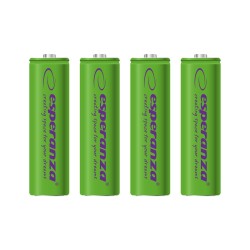 Akumulatorki AA Esperanza 2000mAh 4szt. zielone | PartsPC.pl