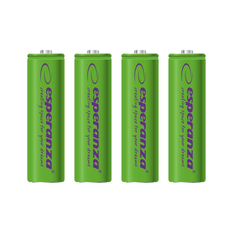 Akumulatorki AA Esperanza 2000mAh 4szt. zielone | PartsPC.pl