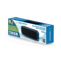 Głośnik Bluetooth Esperanza FM Folk EP126KB czarno niebieski | PartsPC.pl