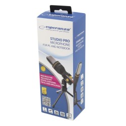 Mikrofon na statywie Esperanza EH182 "Studio pro" do PC i no… | PartsPC.pl
