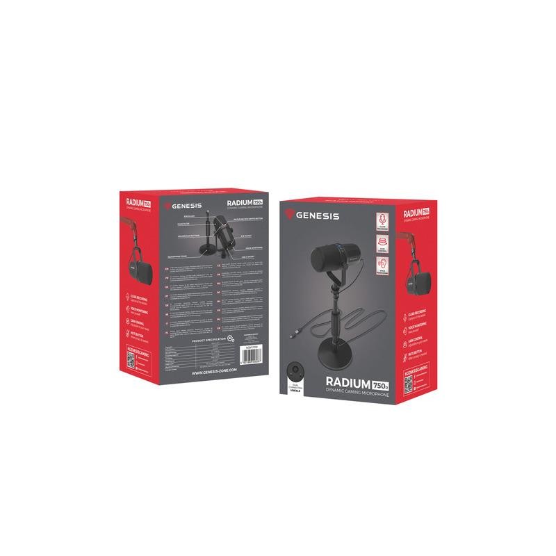 Mikrofon Genesis Radium 750D Studyjny USB/XLR Statyw | PartsPC.pl