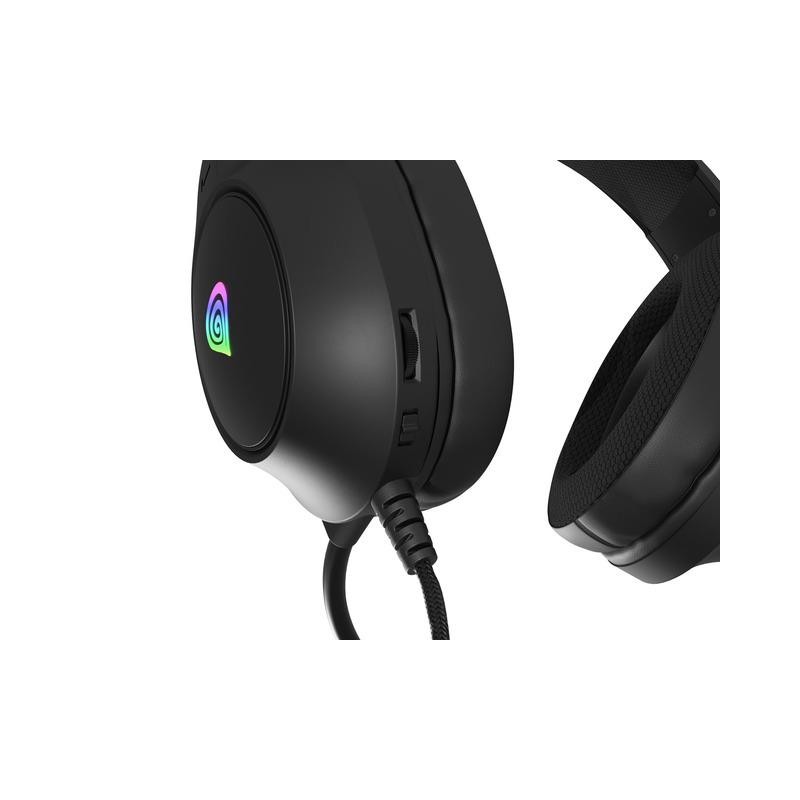 Słuchawki z mikrofonem Genesis Neon 213 RGB nauszne czarne… | PartsPC.pl