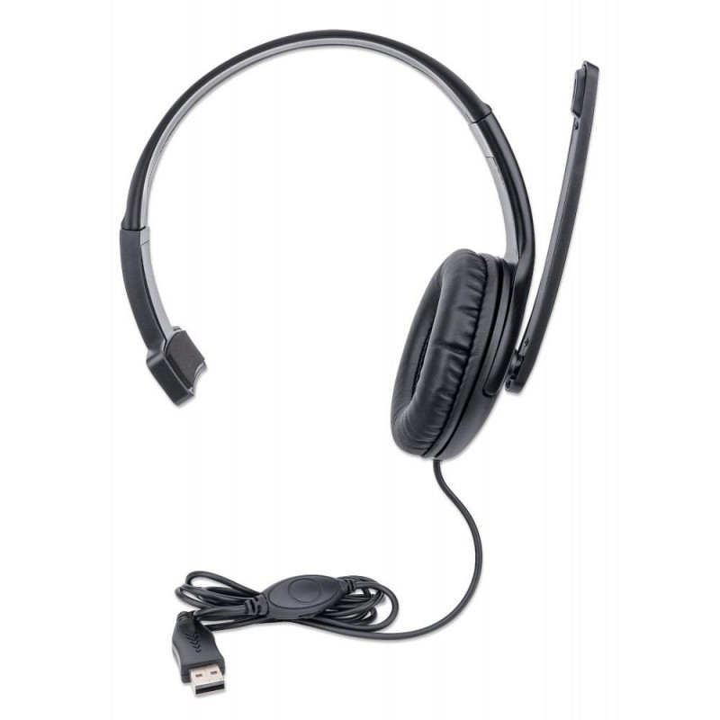 Słuchawki z mikrofonem Manhattan Mono USB | PartsPC.pl