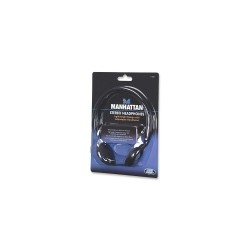 Słuchawki Manhattan 2,2m Czarne Stereo | PartsPC.pl