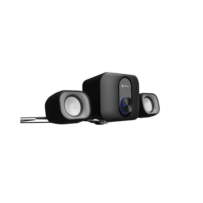 Głośniki Natec Pug 11W RMS 2.1 Czarne | PartsPC.pl