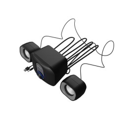 Głośniki Natec Pug 11W RMS 2.1 Czarne | PartsPC.pl