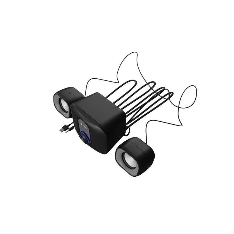 Głośniki Natec Pug 11W RMS 2.1 Czarne | PartsPC.pl