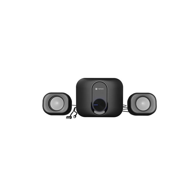 Głośniki Natec Pug 11W RMS 2.1 Czarne | PartsPC.pl