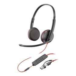 Słuchawki z mikrofonem Poly Blackwire 3225 Stereo USB-C + 3,… | PartsPC.pl