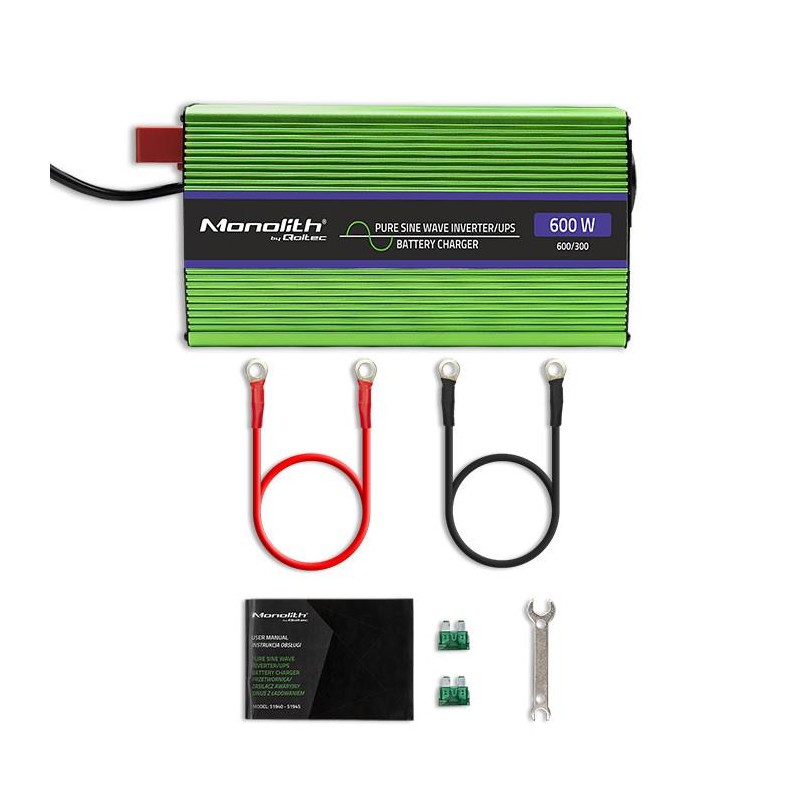 Przetwornica napięcia Qoltec Monolith | ładowanie baterii | UPS | 300W |