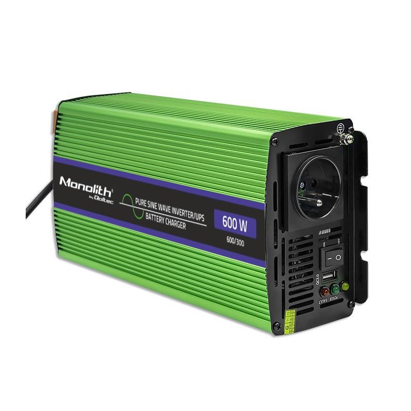 Przetwornica napięcia Qoltec Monolith | ładowanie baterii | UPS | 300W |