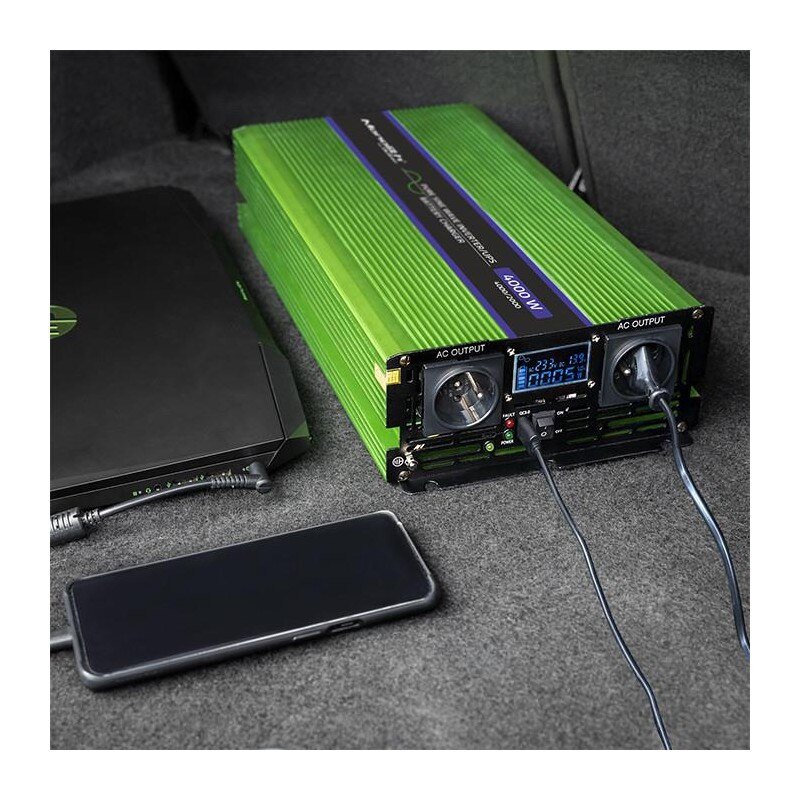 Przetwornica napięcia Qoltec Monolith | ładowanie baterii | UPS| 2000W |