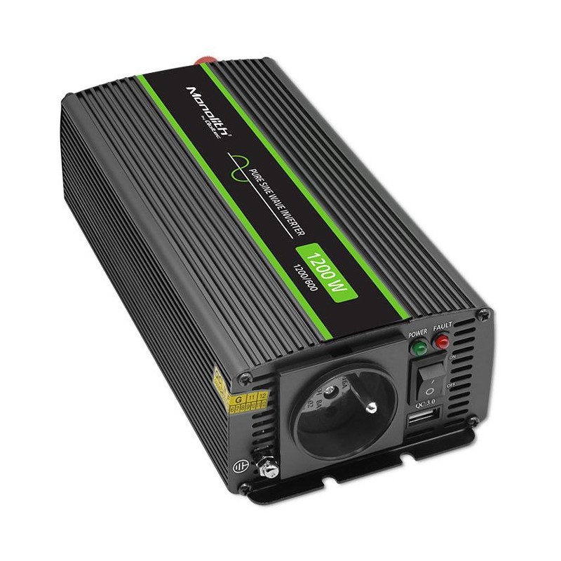 Przetwornica napięcia Qoltec Monolith | 600W | 1200W | 12V n… | PartsPC.pl