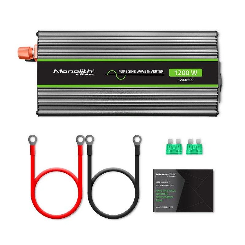 Przetwornica napięcia Qoltec Monolith | 600W | 1200W | 12V n… | PartsPC.pl