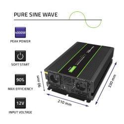 Qoltec Przetwornica napięcia Monolith | 2000W | 4000W | 2000… | PartsPC.pl