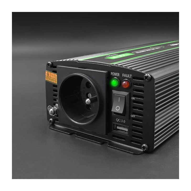 Przetwornica napięcia Qoltec Monolith | 600W | 1200W | 24V na 230V | Czysty