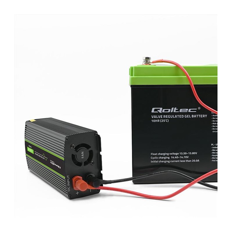 Przetwornica napięcia Qoltec Monolith | 600W | 1200W | 24V na 230V | Czysty
