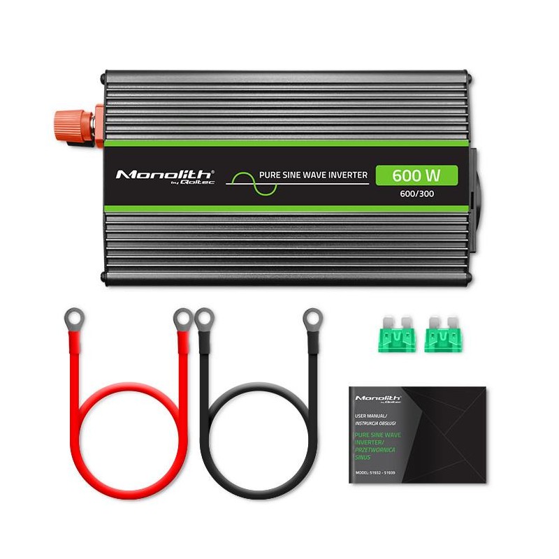 Przetwornica napięcia Qoltec Monolith | 300W | 600W | 12V na… | PartsPC.pl
