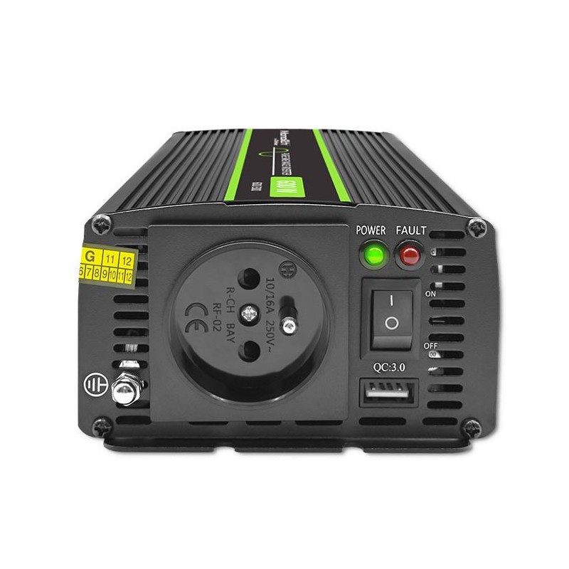 Przetwornica napięcia Qoltec Monolith |300W | 600W | 24V na 230V | Czysty