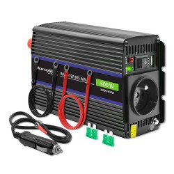 Przetwornica napięcia Qoltec Monolith 600 MS Wave | 12V na 2… | PartsPC.pl