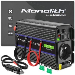 Przetwornica napięcia Qoltec Monolith 600 MS Wave | 12V na 2… | PartsPC.pl