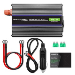 Przetwornica napięcia Qoltec Monolith 600 MS Wave | 12V na 2… | PartsPC.pl