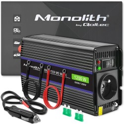 Przetwornica napięcia Qoltec Monolith 1200 MS Wave | 12V na … | PartsPC.pl