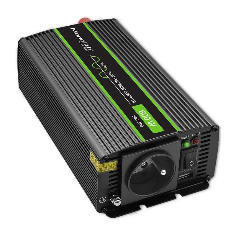 Przetwornica napięcia Qoltec Monolith 1200 MS Wave | 12V na … | PartsPC.pl