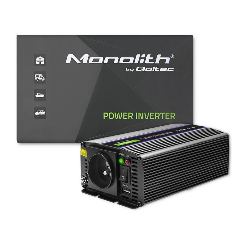 Przetwornica napięcia Qoltec Monolith 1200 MS Wave | 12V na … | PartsPC.pl