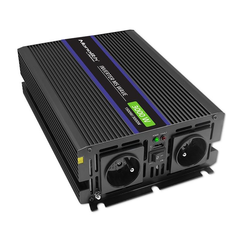 Qoltec Przetwornica napięcia Monolith 3000 MS Wave | 12V na … | PartsPC.pl