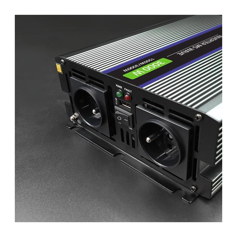 Qoltec Przetwornica napięcia Monolith 3000 MS Wave | 12V na … | PartsPC.pl