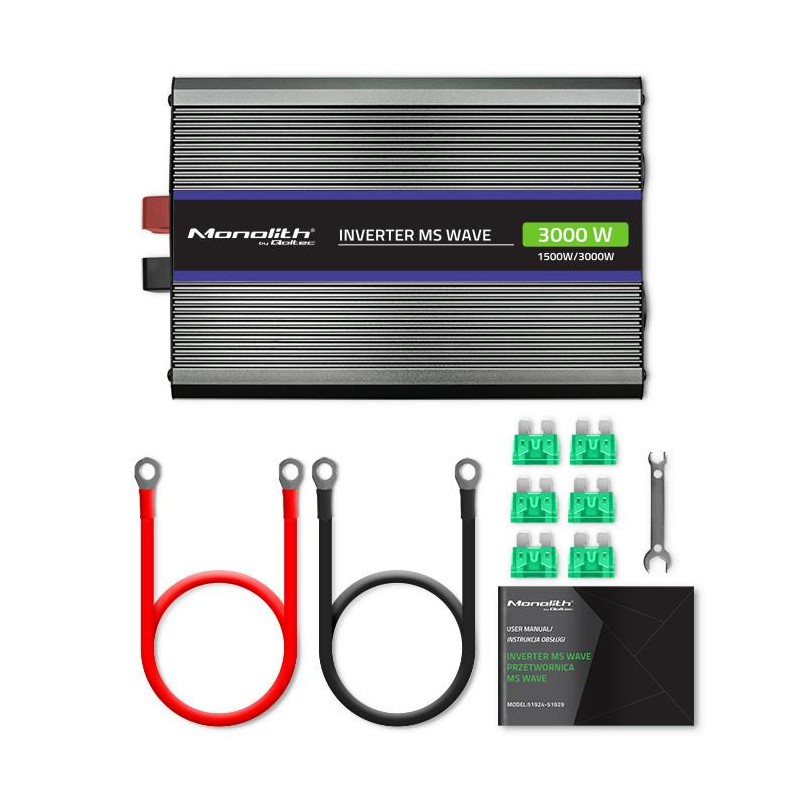 Qoltec Przetwornica napięcia Monolith 3000 MS Wave | 12V na … | PartsPC.pl