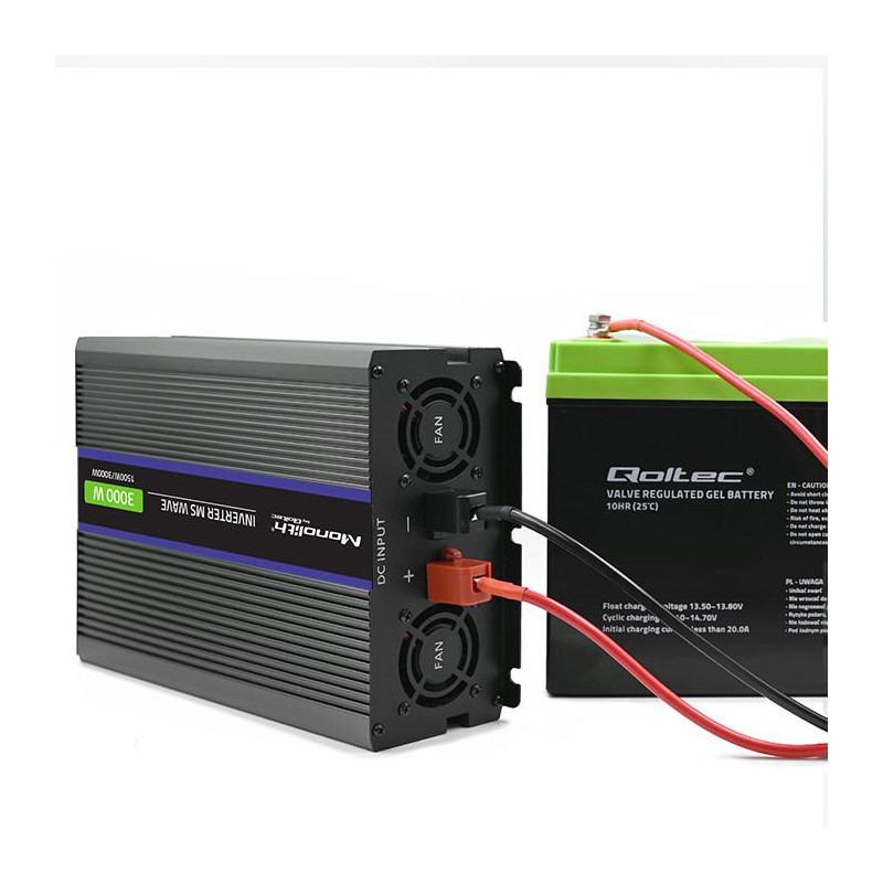 Qoltec Przetwornica napięcia Monolith 3000 MS Wave | 12V na … | PartsPC.pl