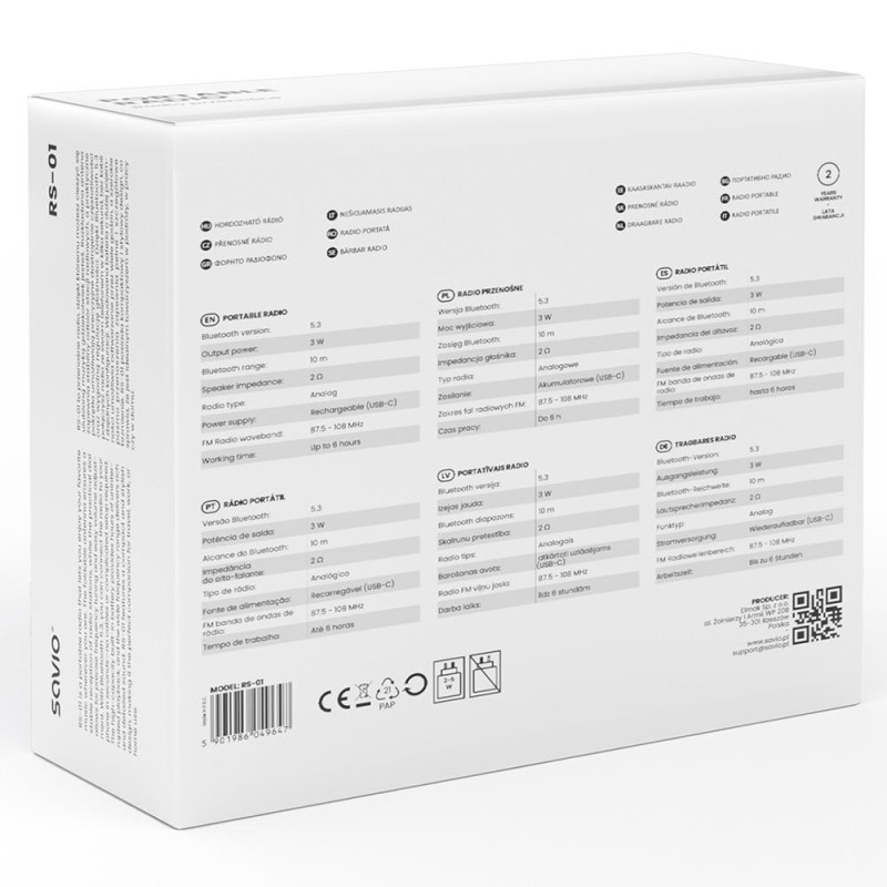 Radio przenośne Savio RS-01 | PartsPC.pl