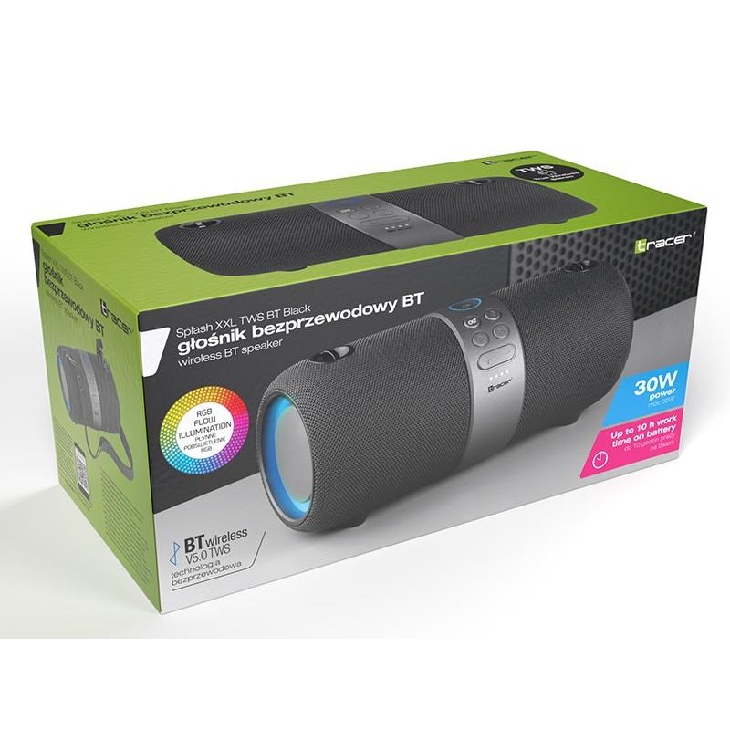 Głośnik Tracer Splash XXL TWS BLUETOOTH BLACK | PartsPC.pl