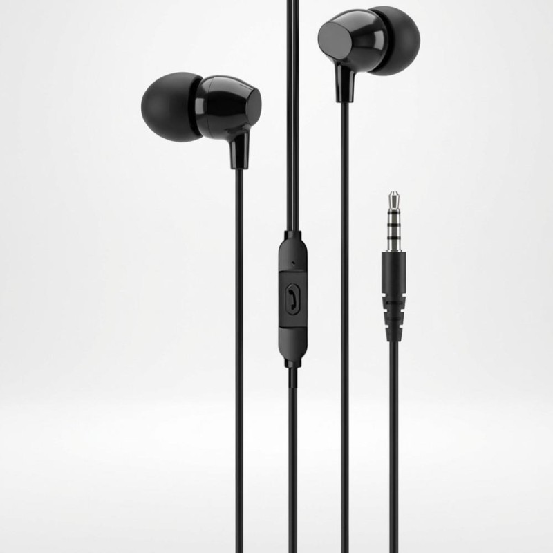 Słuchawki z mikrofonem Usams EP-47 stereo Jack 3,5mm czarne… | PartsPC.pl