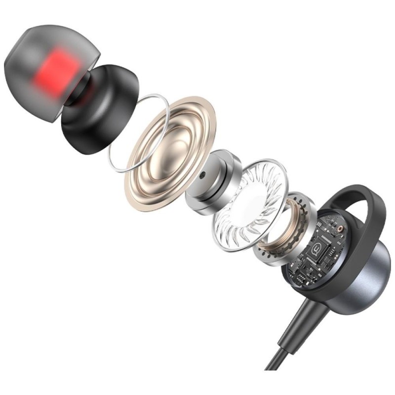 Słuchawki z mikrofonem Usams EP-48 stereo USB-C szare | PartsPC.pl