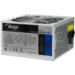 Zasilacz ATX 420W Akyga Basic AK-B1-420 Fan12cm P4 3xSATA | PartsPC.pl