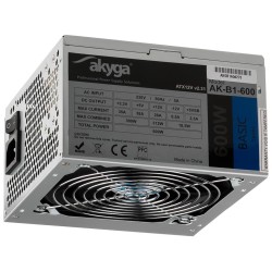 Zasilacz ATX 600W Akyga Basic AK-B1-600 Fan12cm P4 4xSATA PC… | PartsPC.pl
