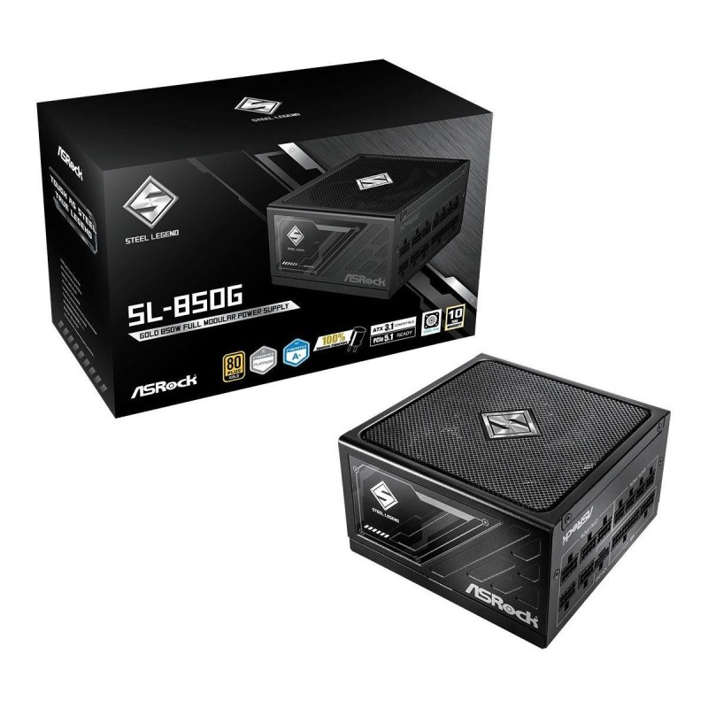 ASRock Zasilacz SL-850G 850W 80PLUS GOLD modularny | PartsPC.pl