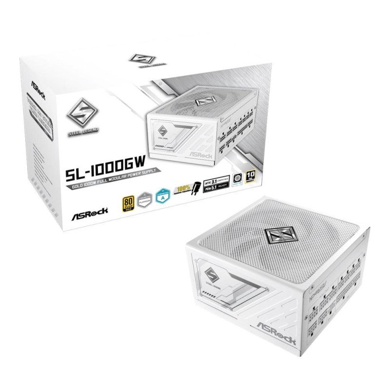 ASRock Zasilacz SL-1000GW 1000W 80PLUS GOLD modularny | PartsPC.pl