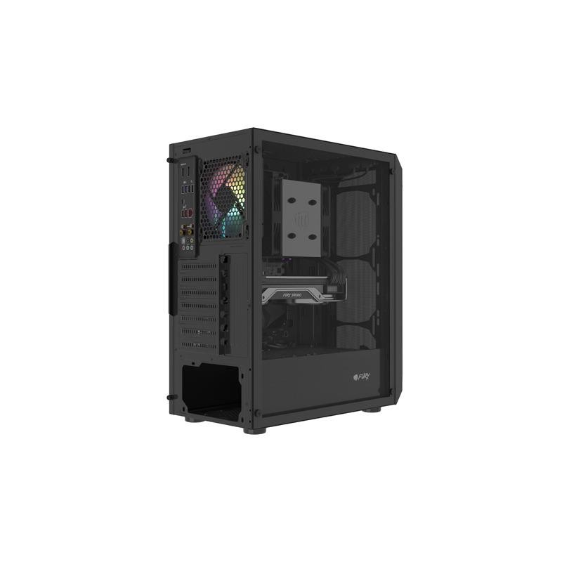 Obudowa Fury SHOBO SH4 RGB ATX Midi Tower z oknem czarna | PartsPC.pl