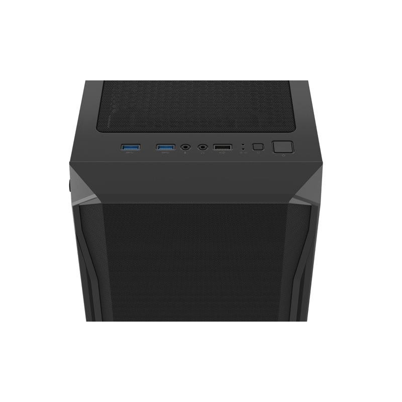 Obudowa Fury SHOBO SH4 RGB ATX Midi Tower z oknem czarna | PartsPC.pl