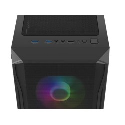 Obudowa Fury SHOBO SH4F RGB ATX Midi Tower z oknem czarna | PartsPC.pl