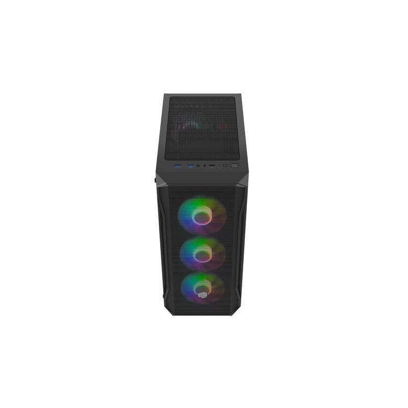 Obudowa Fury SHOBO SH4F RGB ATX Midi Tower z oknem czarna | PartsPC.pl